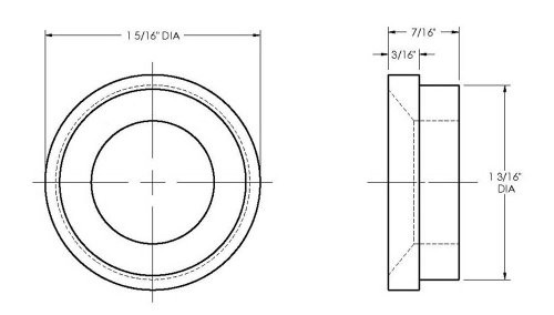 Dixon Air King AWR4 Rubber Washer for 3/8 to 1 Inch Couplers 150 psi Black