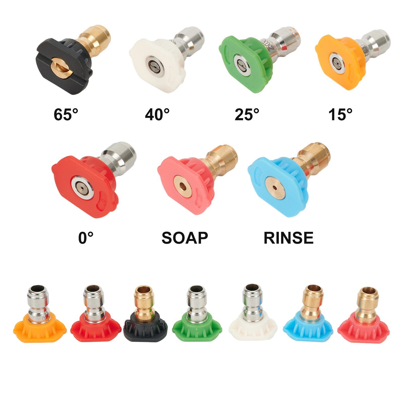 High Pressure Washer Spray Tips Nozzles 1/4 Inch 7pcs Garden Cleaning Tool