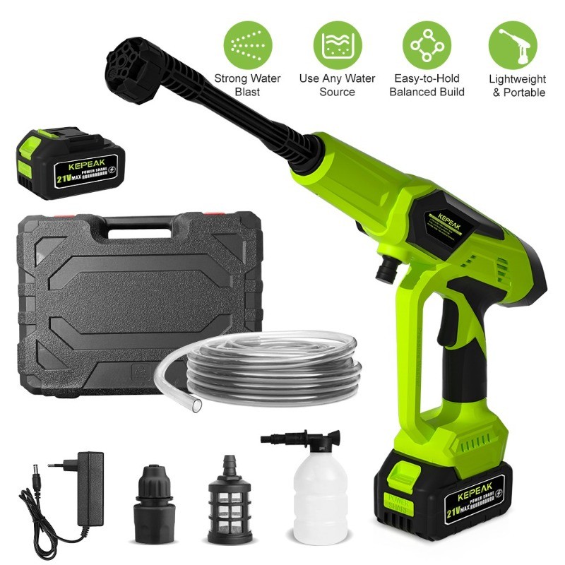 Cordless Electric High Pressure Water Spray Car Gun 850PSI Portable Washer Clean
