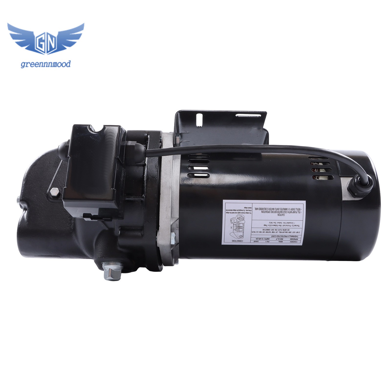 Heavy Duty SWS75-3/4 HP Cast Iron Shallow Jet Well Pump – Up to 510GPH 115/230V
