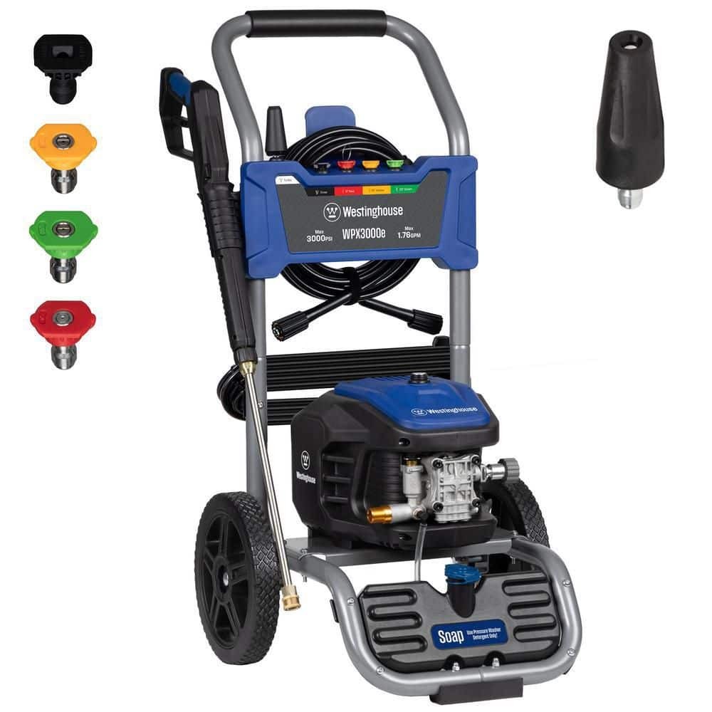 Westinghouse 3000 PSI 1.76 GPM 13 Amp Cold Water Electric Pressure Washer