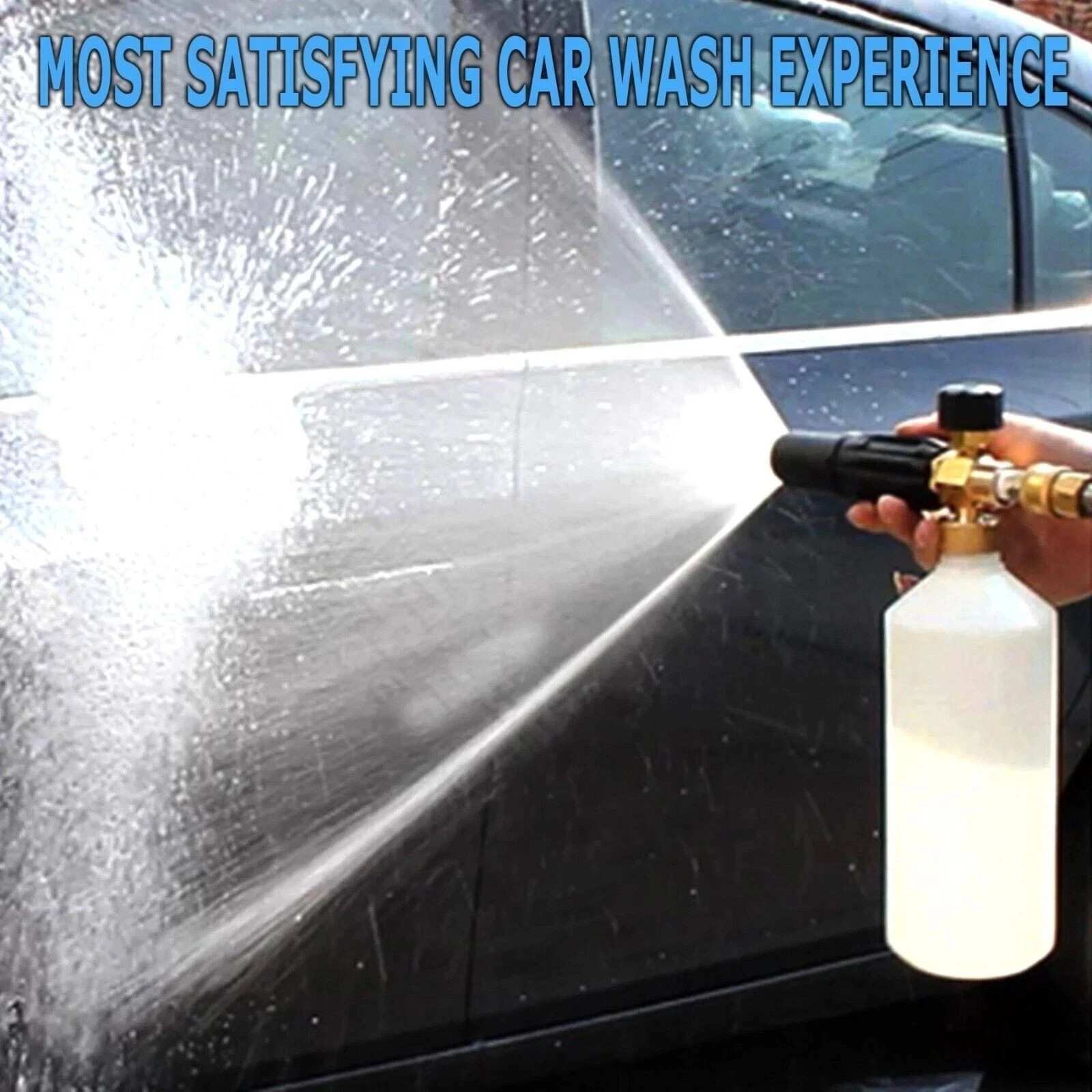Pressure Washer Gun with Snow Foam Cannon, 1L Soap Bottle & Spray Jet Nozzle