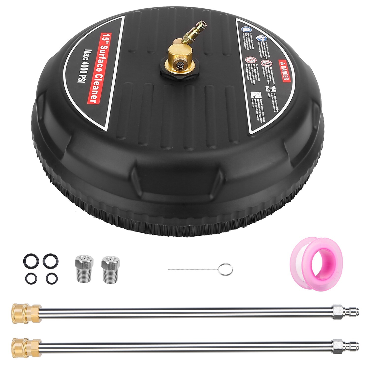 New 15in Flat Surface Pressure Washer, 4000PSI Power Cleaner with Wands
