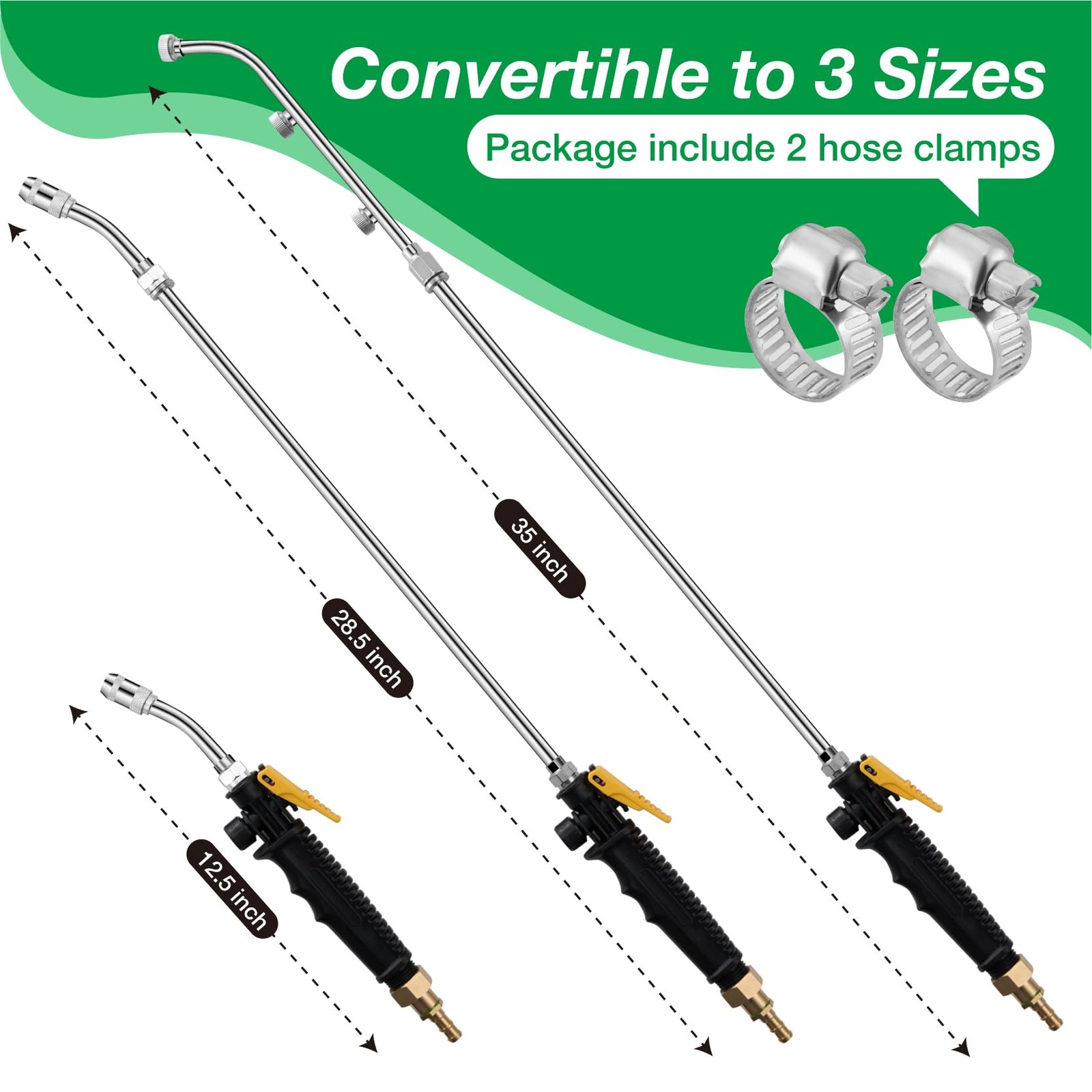 Pump Sprayer Wand with 3 Types of 16 inches, Replacement