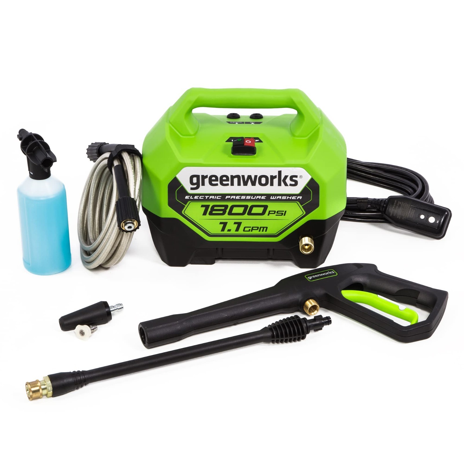 1800 PSI Electric Pressure Washer – 1.1 GPM, PWMA Certified, Compact & Powerful