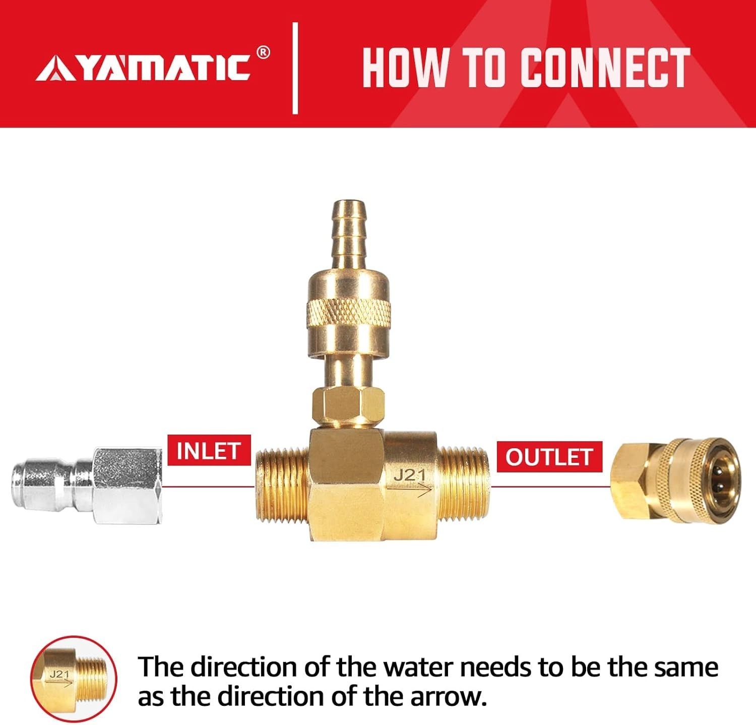 Max 4500 PSI Adjustable Soap Injector with Brass and Stainless Steel Design