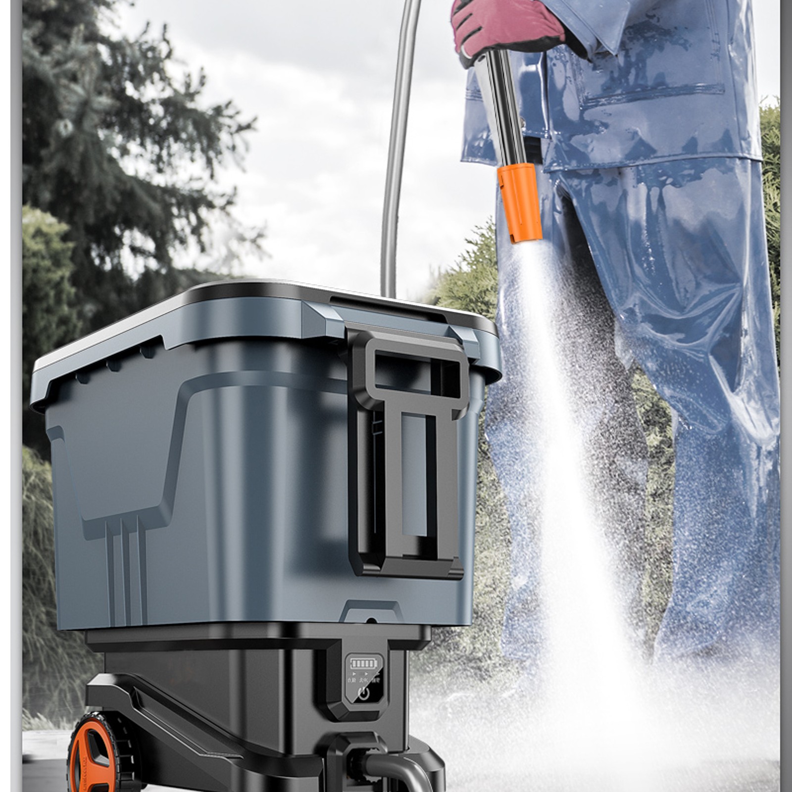 DOVERC Portable Cordless Pressure Car Washer 2000 PSI 3-Modes Power Outdoor