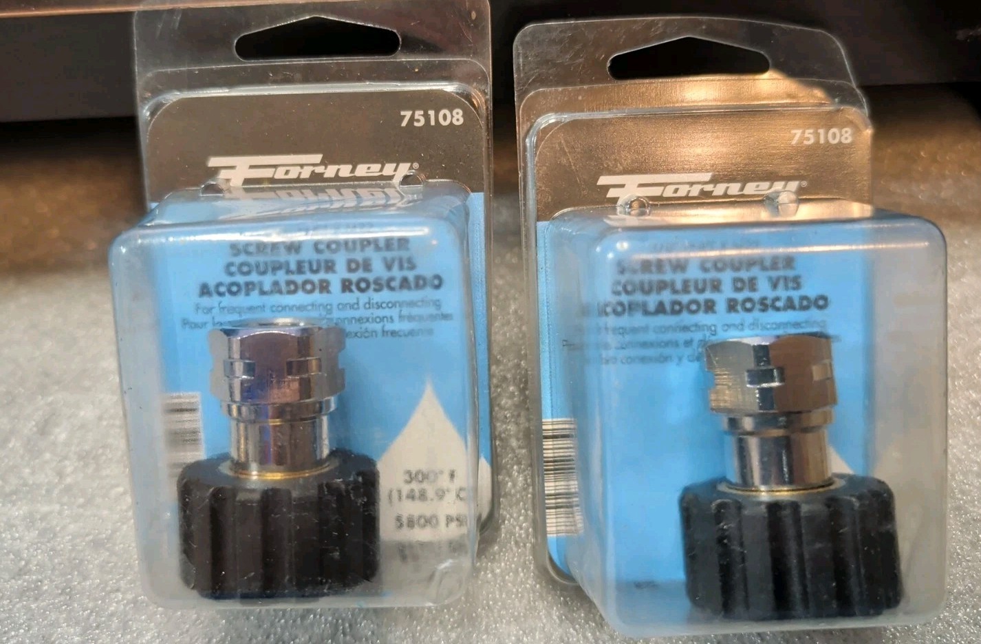 Lot Of 3 Forney 75108 Pressure Washer Screw Coupling Hose Connector 3/8 FNPTXM22