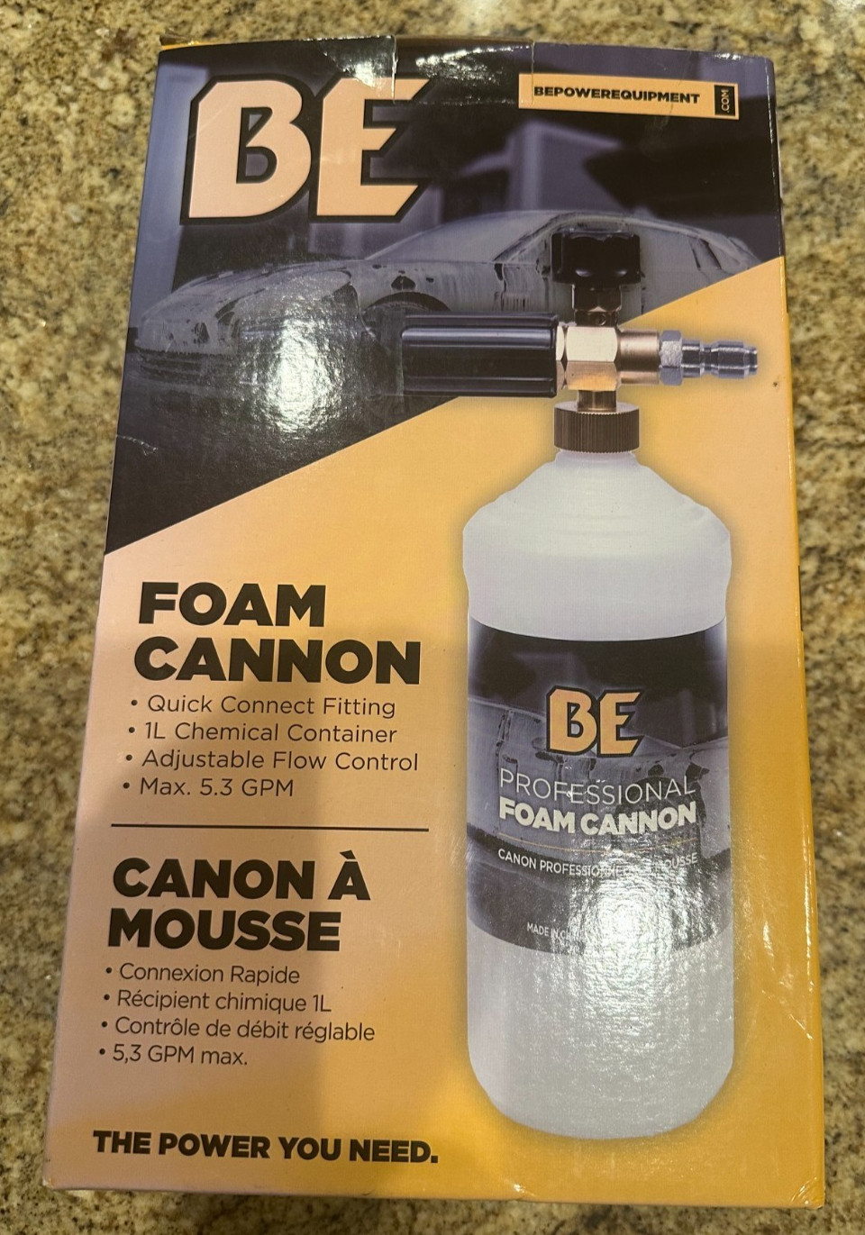 BE Power Equipment Professional Foam Cannon, 4400 PSI, 5.3 GPM