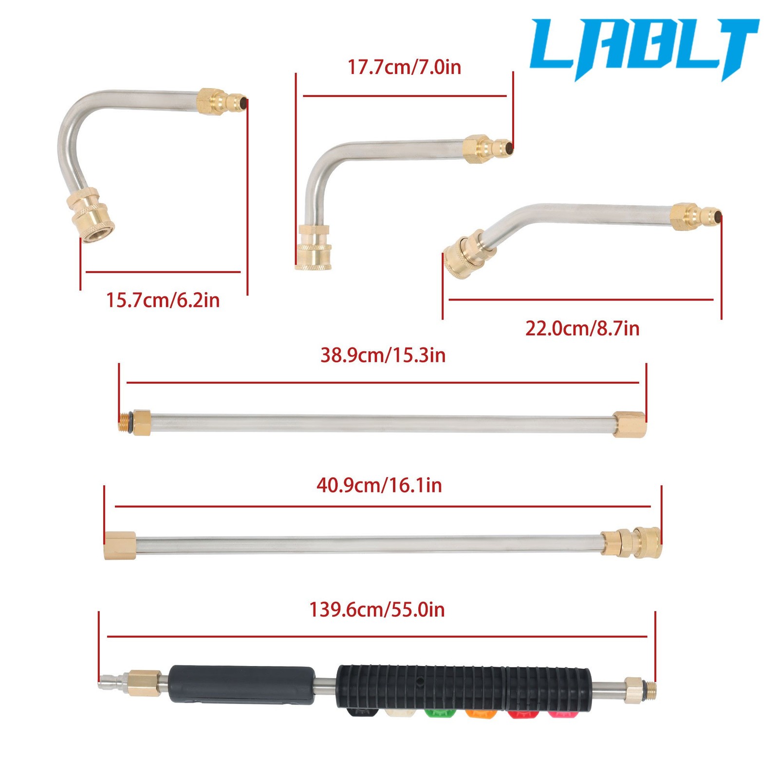 LABLT 97 inch Pressure Washer Extension Wand Replaceable Upgraded Power Washer