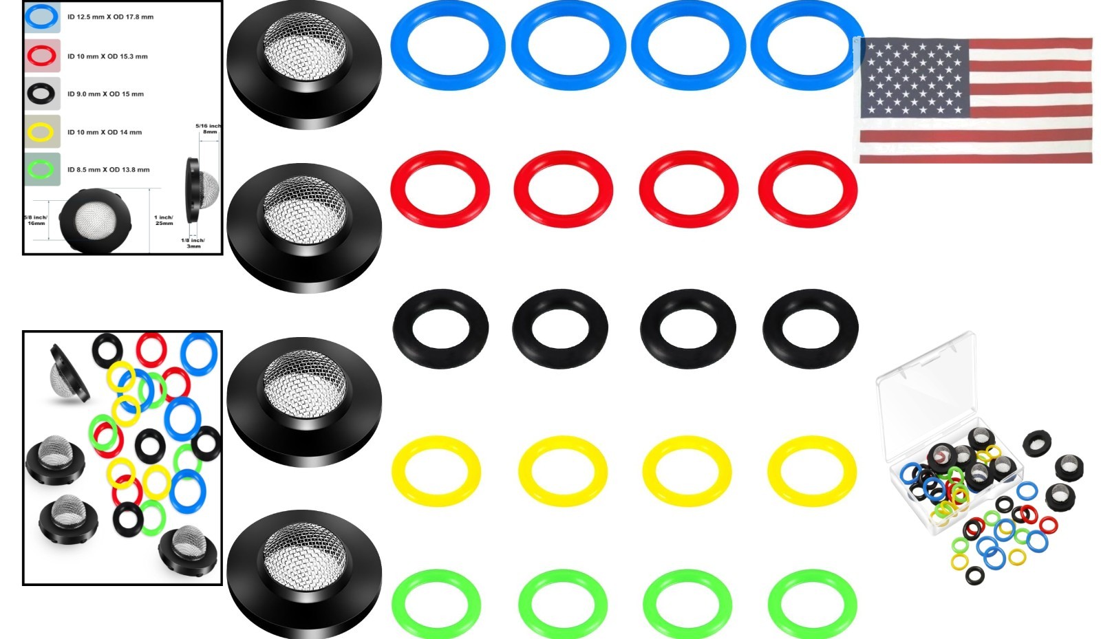 Replacement O-Ring & Filter Screen Kit for Pressure Washers, Compatible with …
