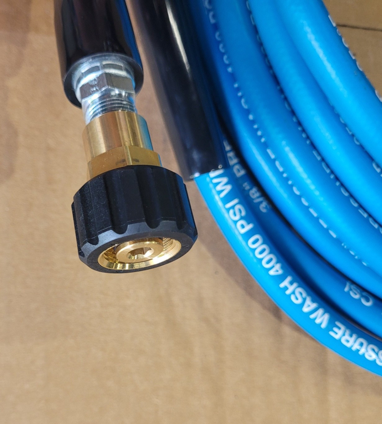 33FT 3/8″ 4000PSI Pressure Washer Hose with Swivel Quick Connects Max 250°F