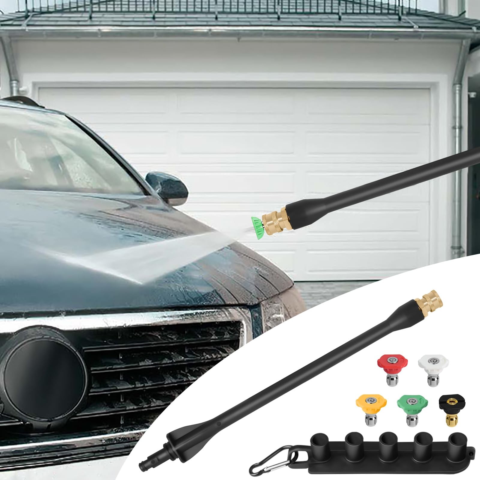 Pressure Washer Wand 308494075 with 5 Spray Nozzles and 1 Tips Holder for Ryo…