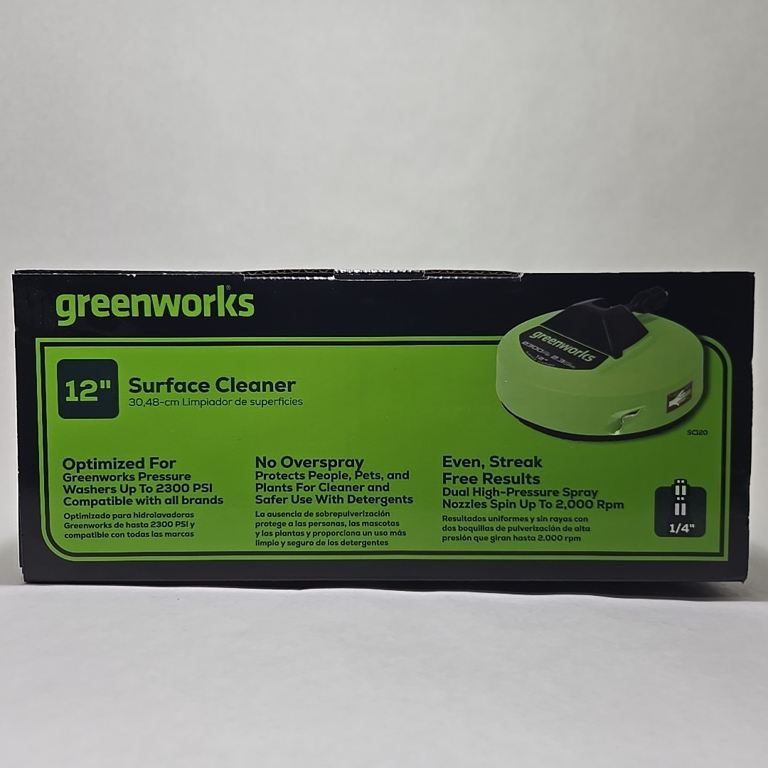 Greenworks 12″ Surface Cleaner For Electric Pressure Washer Max 2300 PSI