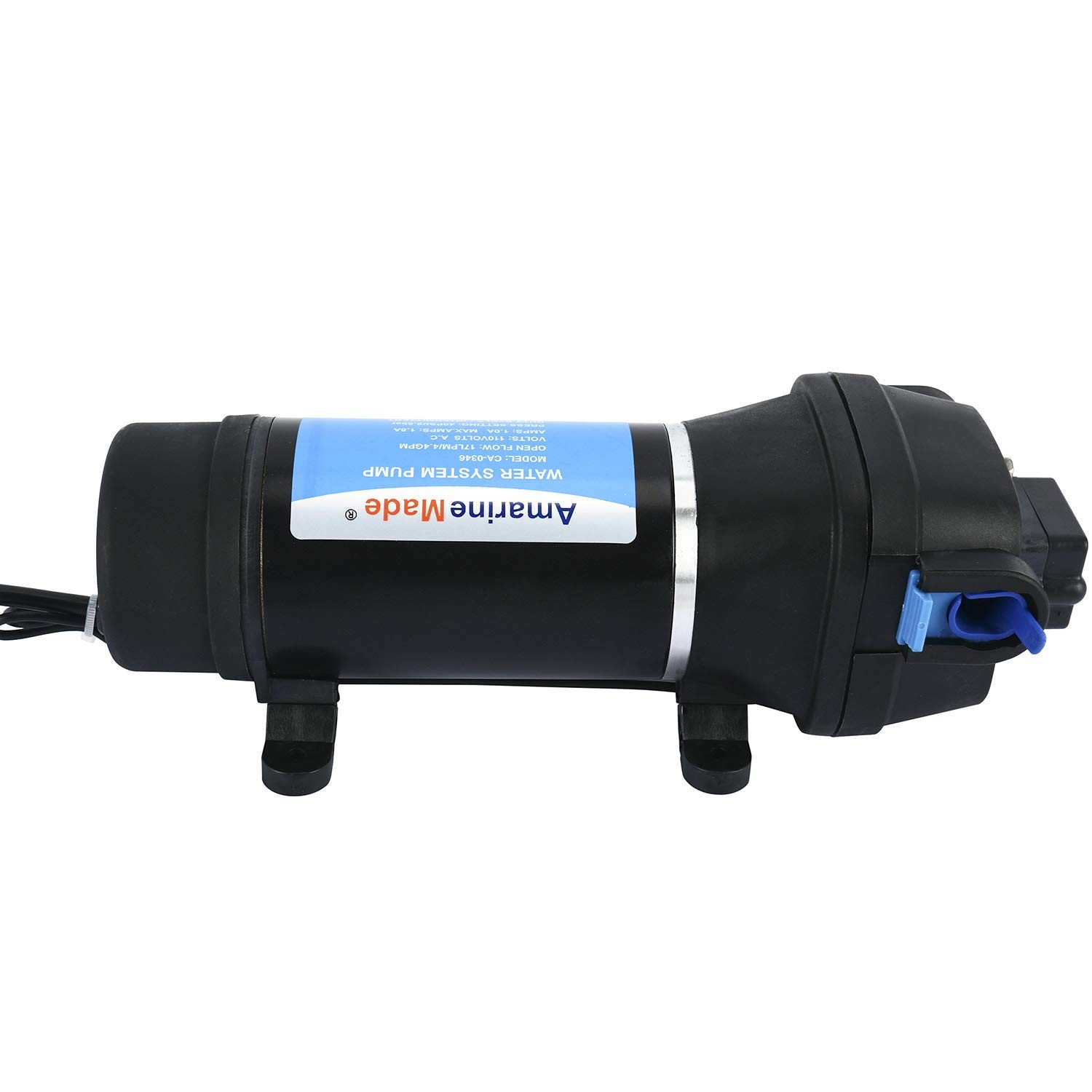 Amarine Made AC 110V Self Priming Water Pressure Diaphragm Pump 17LPM/4.5GPM …