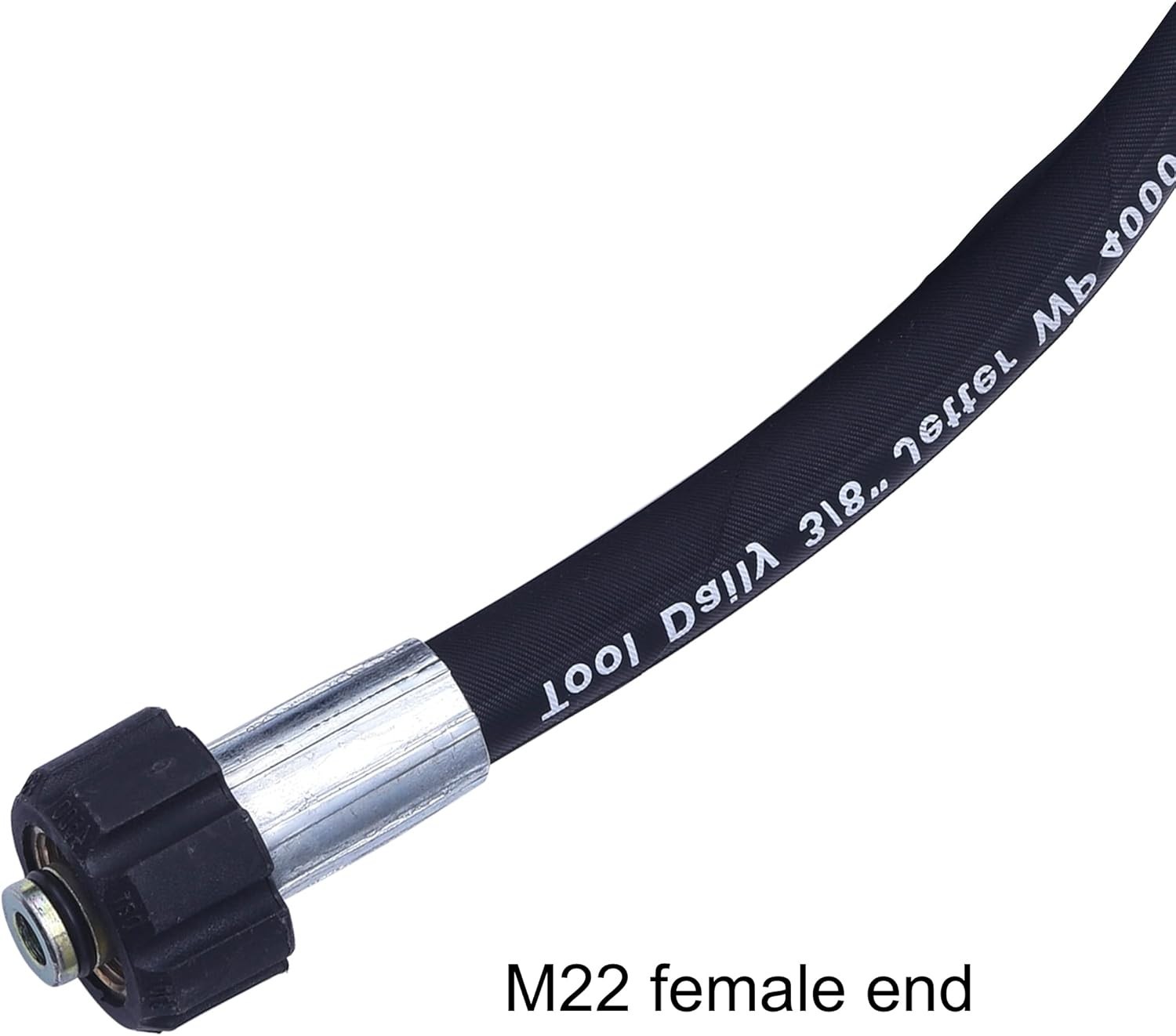Flexible 4 FT Pressure Washer Whip Hose with Steel-Wire Braid for Heavy Use
