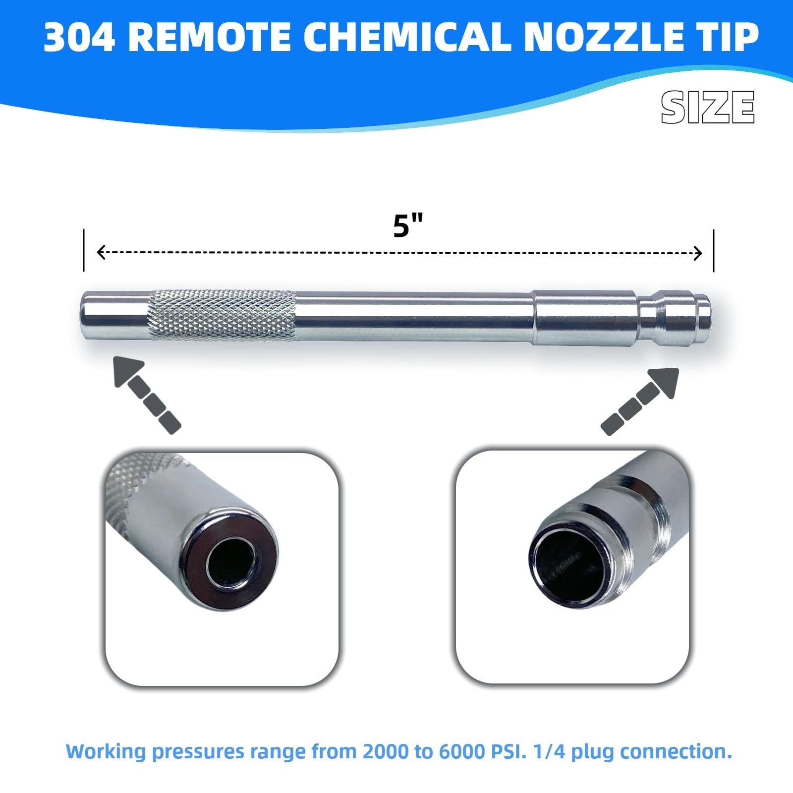 Pressure Washer Long Range Chemical Nozzle for Shooter Tip Power Washer 304 S…