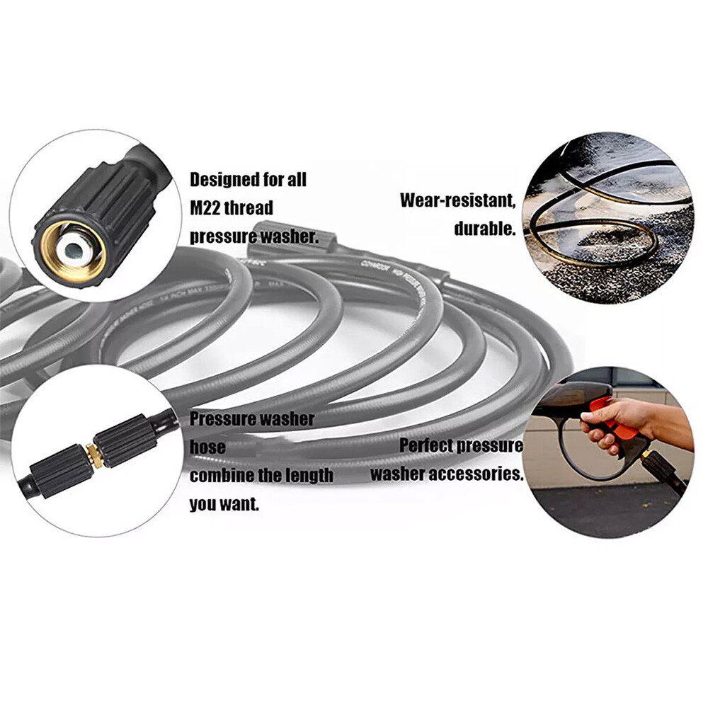 50 FT High Pressure Washer Hose 5800 PSI M22-14MM Power Washer Extension Hose
