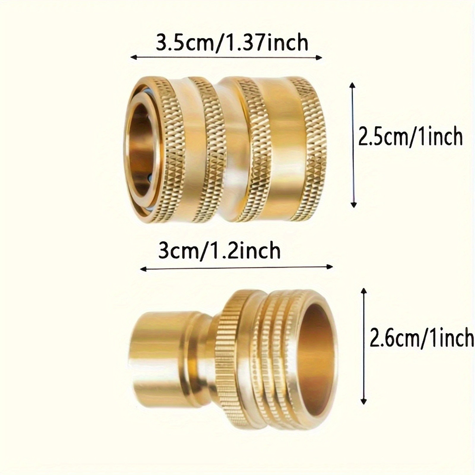 Brass Pressure Washer Quick Connect Kit – M22-14mm Adapter for Hose & Gun