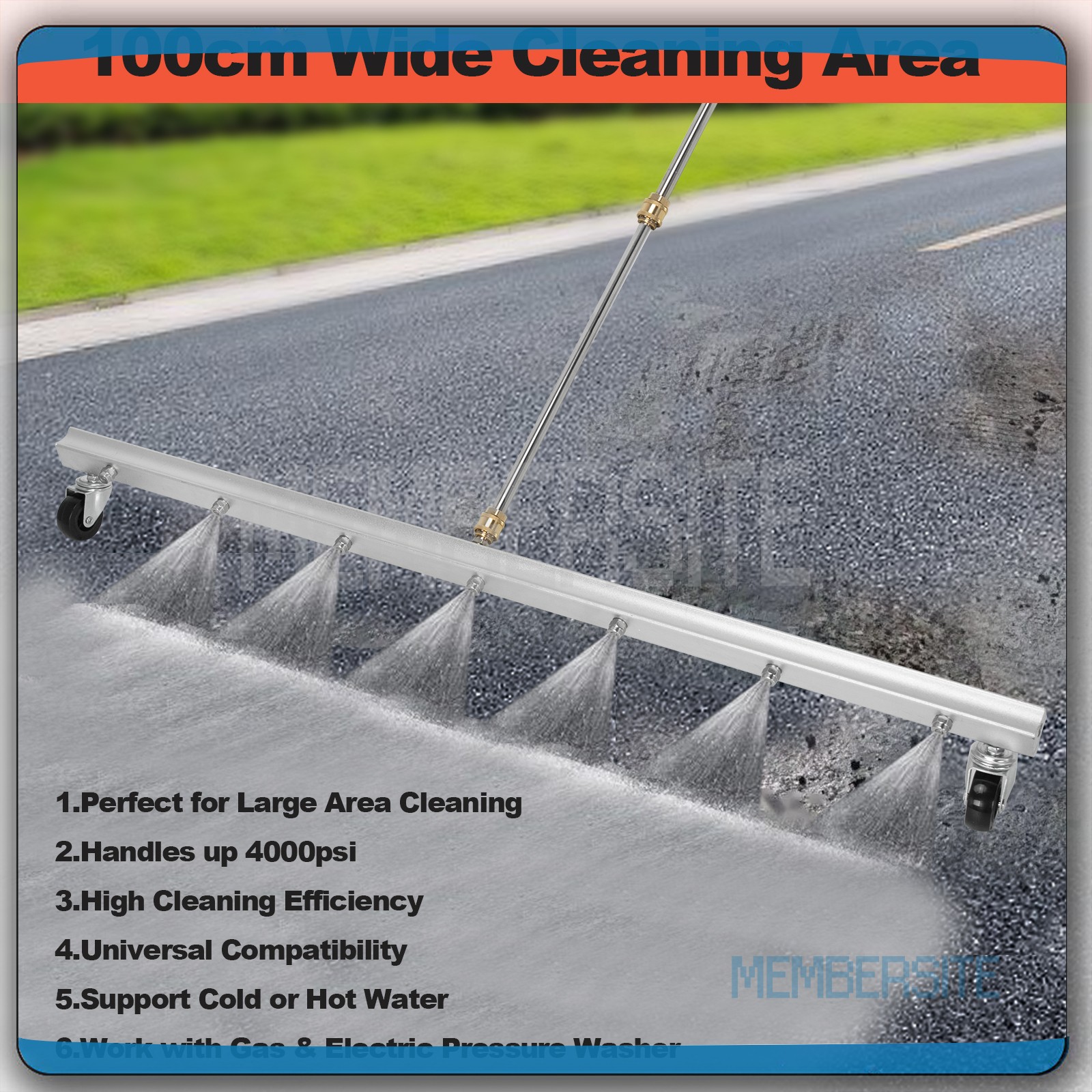 39.37″ Pressure Washer Undercarriage Cleaner Surface Car Chassis Washer 4000 PSI