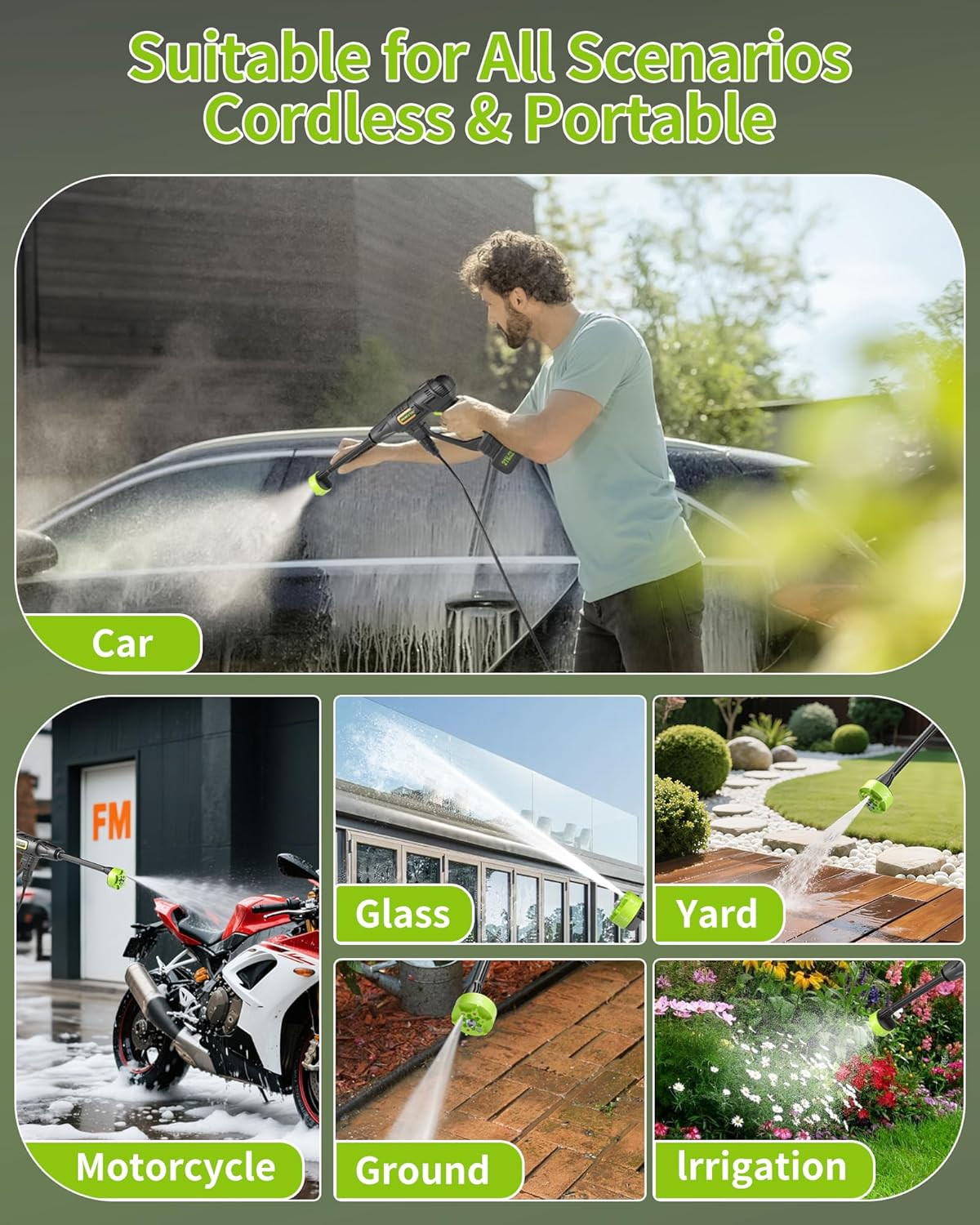 Cordless Portable Washer, Handheld Washer, Battery Operated Washer for Car Home