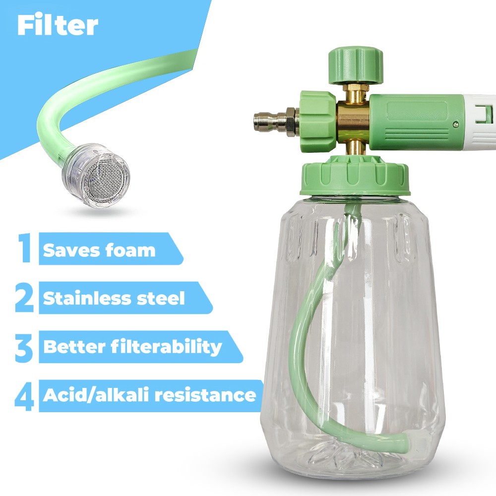 US Foam Cannon for Pressure Washer with Dual-Connector&Short Pressure Washer Gun