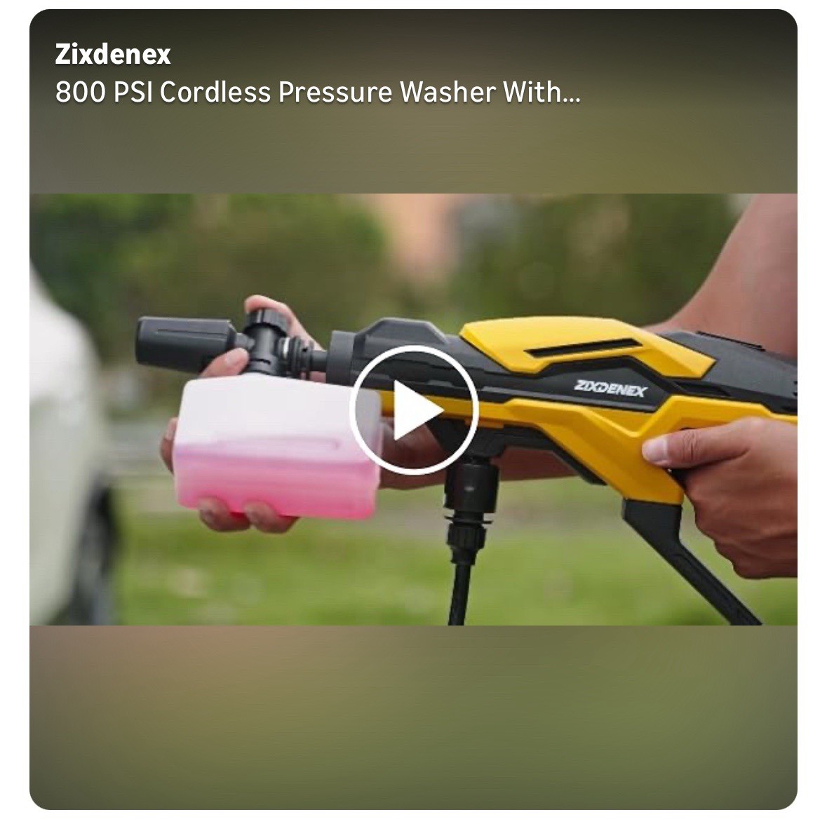CORDLESS PRESSURE WASHER 800PSI Portable Handheld Cleaner 18V Battery Tool