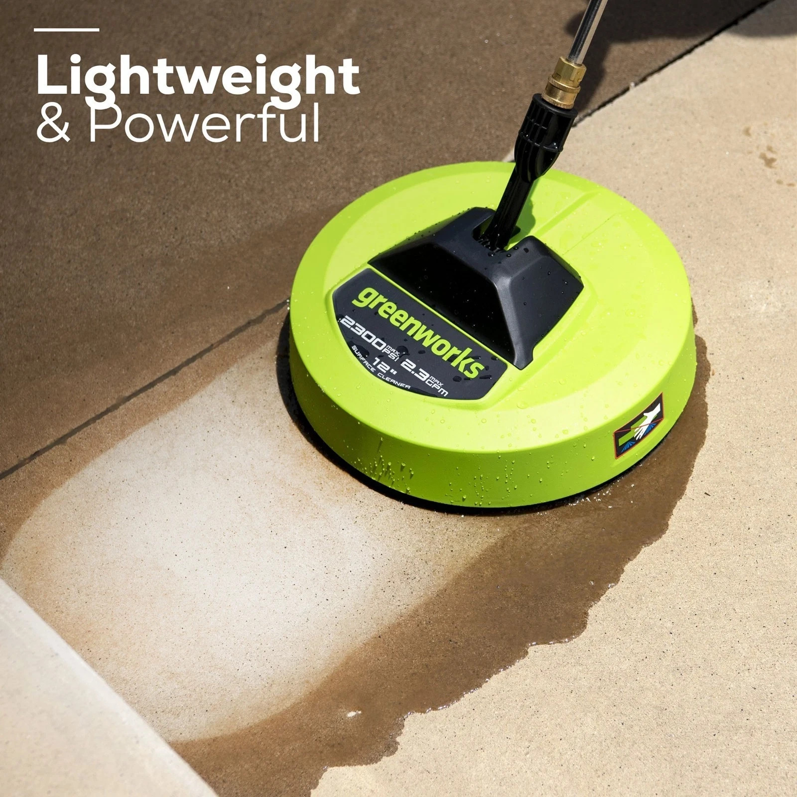 Greenworks 12 inch Rotating Surface Cleaner (max 2300 Psi) 1/4″ Quick Connect