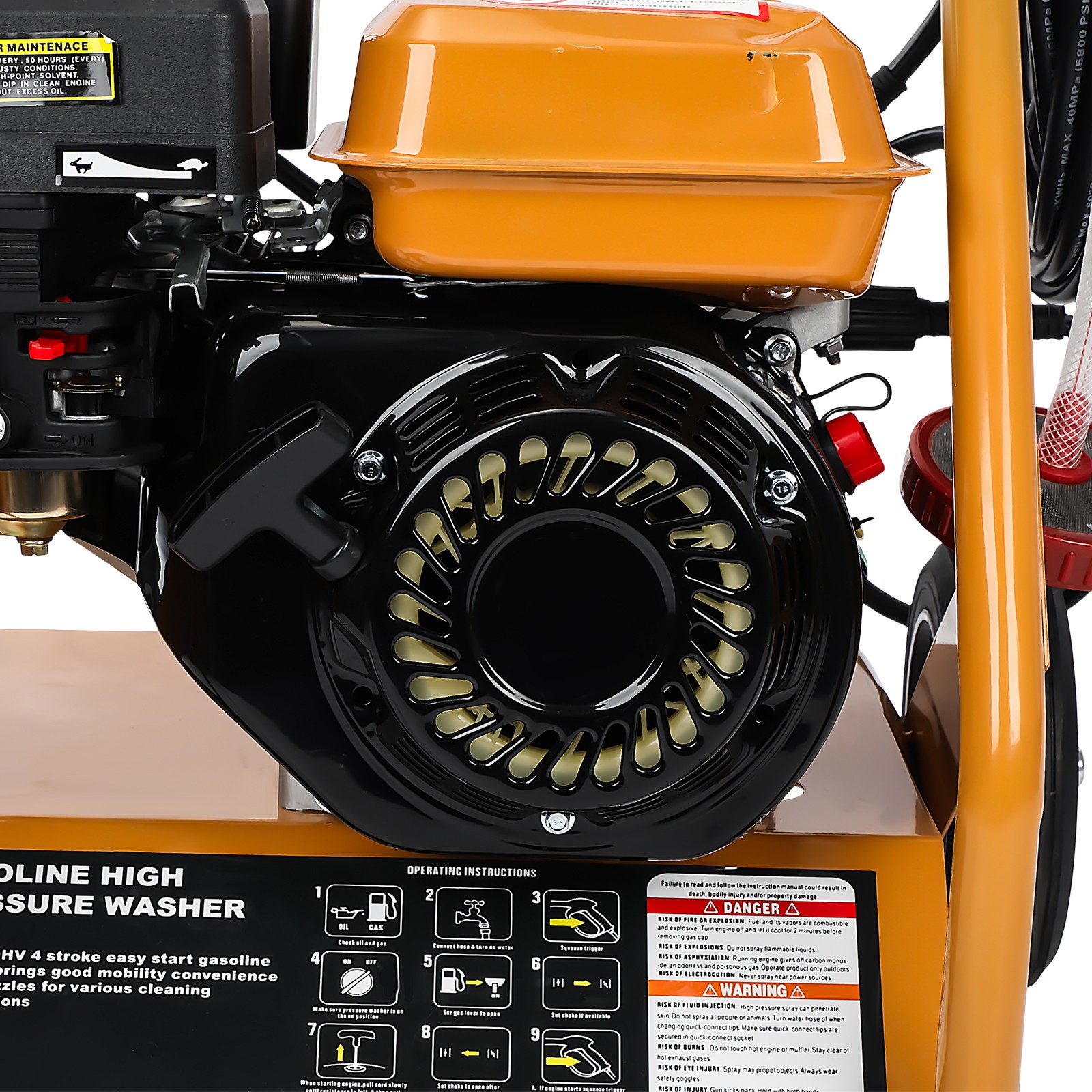 Gas Pressure Washer Gas Powered Washer 3950 PSI 2.6 GPM 212cc 5 Nozzles