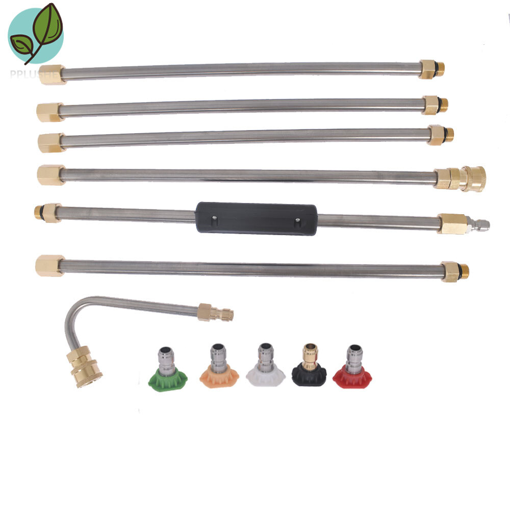 Pressure Washer Extension Wand Replacable Washer Lance+Spray Nozzle Tip 4000PSI