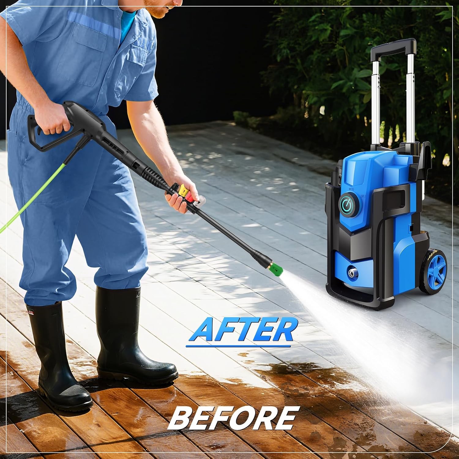 Electric Pressure Washer 5000 PSI 4.0 GPM Heavy Duty Power Washer W/ 4