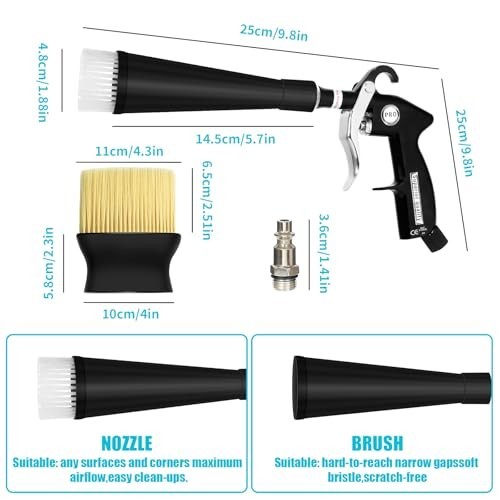 Tornado Detailing Car Cleaning Gun with Metal Nozzle | Interior Drying Air Gun |