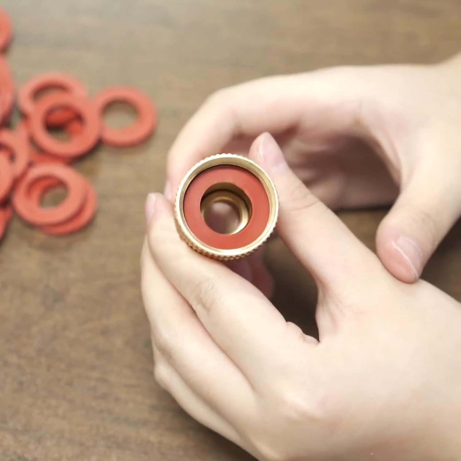 Garden Hose Washer Rubber, Heavy Duty Red Rubber Washer Fit All Standard 3/4 Inc
