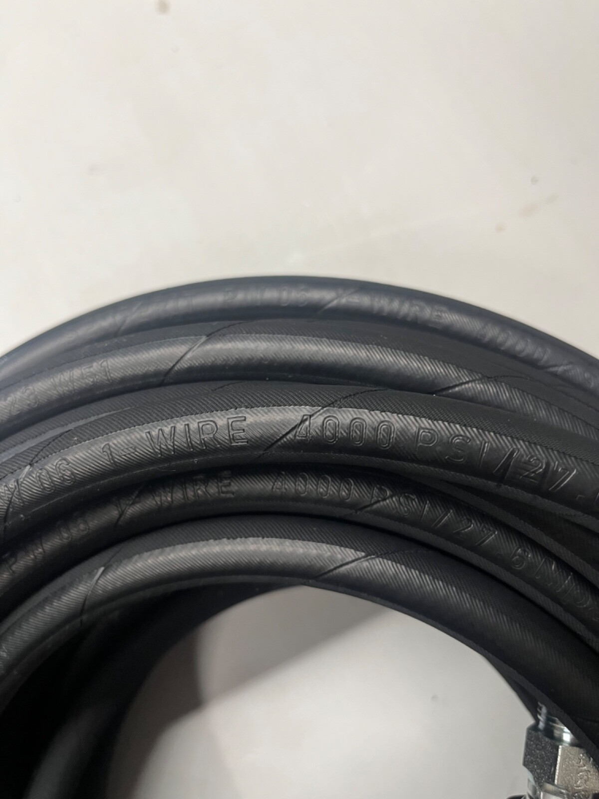 50′ Pressure Washer Hose 4,000psi 1-wire 3/8″MPT Swivel End’s