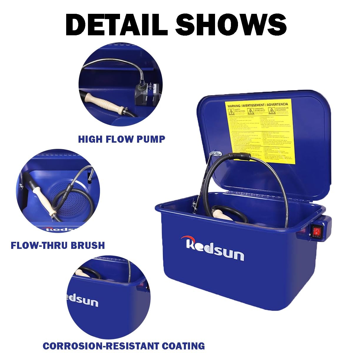 Parts Washer 3.5 Gallon Capacity Tank Cabinet Portable Automotive Part
