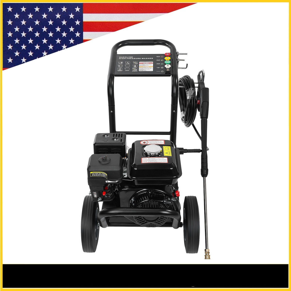 Gas Pressure Washer for Cars Fences Spray Gun Onboard Soap Tank 3.6L FUEL TANK