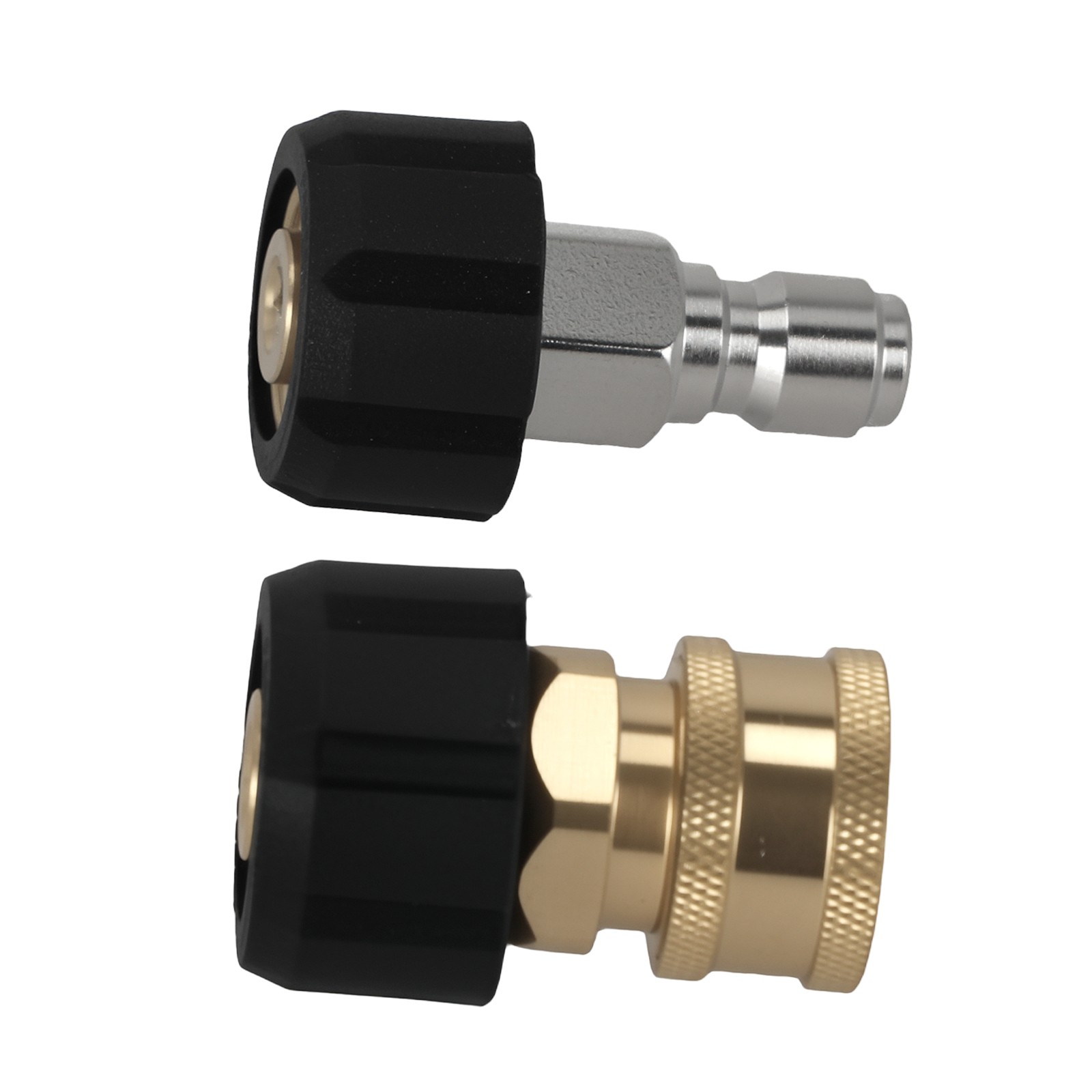 Brass Adapter Set M22-14mm 3/8in for Pressure Washer Gun Hose Pump 5000 PSI