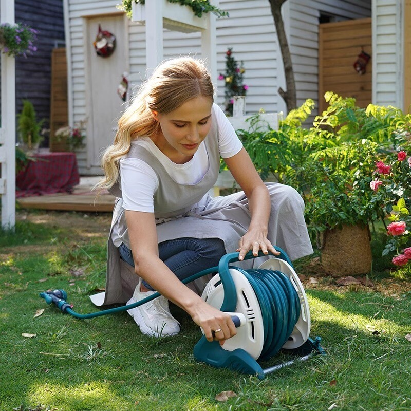Watering Hose Cart for Plants, Tap Water, Car Washing, and Home Storage