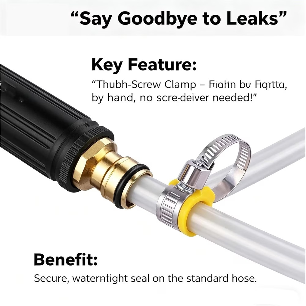 Larnto High Pressure Hose Nozzle Water Gun for Car Wash Garden Pressure Booster
