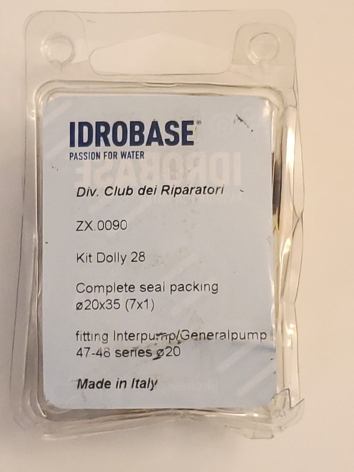 Idrobase ZX 0090 Interpump Packing Kit for General Pump GP 47 and 48 Series Pump