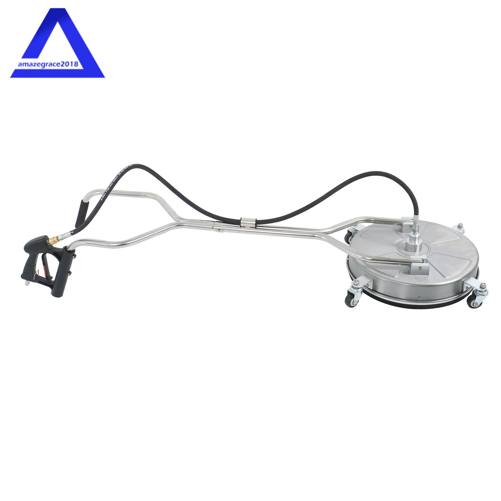 6000PSI Dual Handle Quick Connect 18″ Pressure Washer Surface Cleaner w/ 4 Wheel