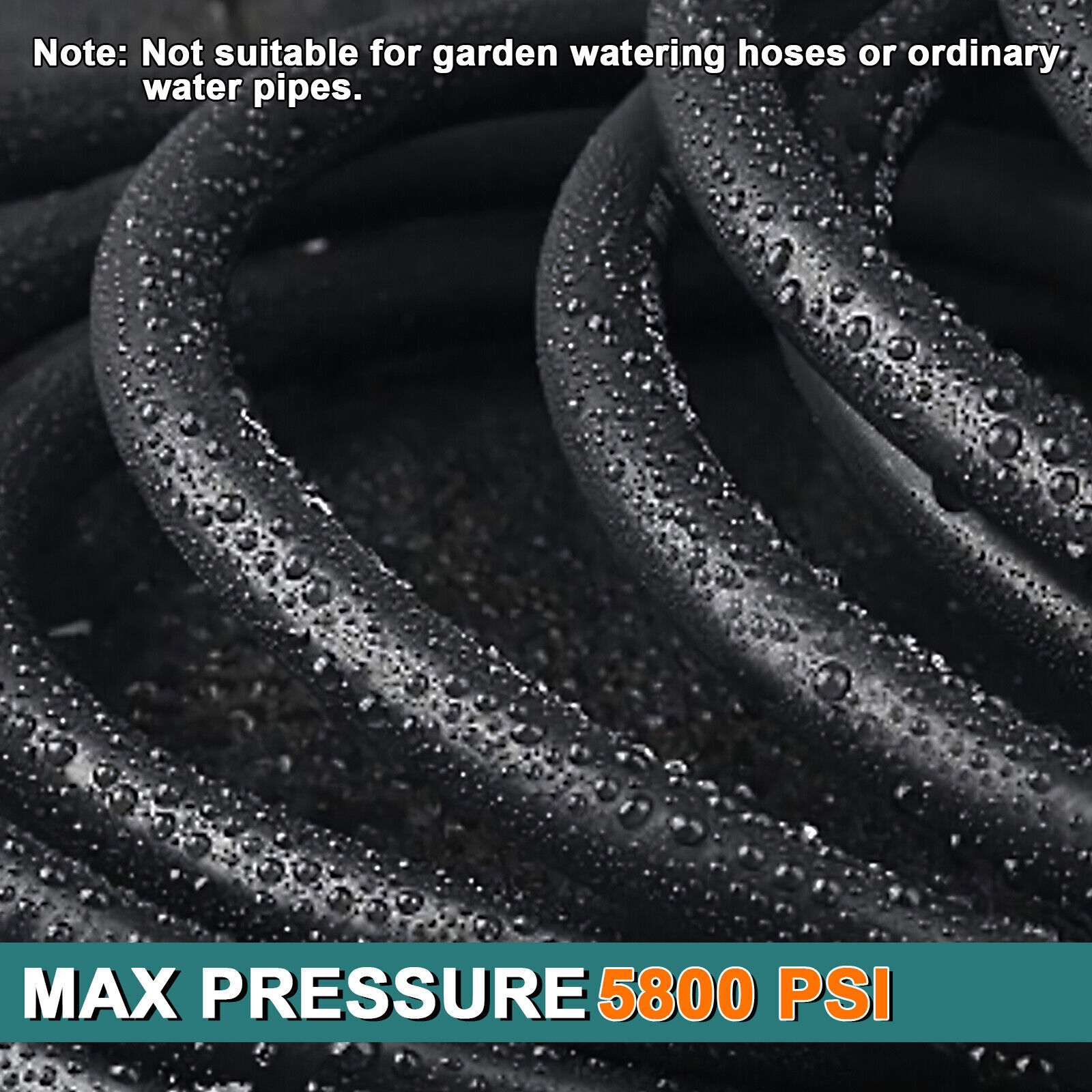 50FT 5800PSI Replacement High Pressure Power Washer Hose -3/8″ Quick Connect US