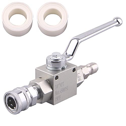 High Pressure Ball Valve Kit 3/8 Inch Quick Connect For Power Washer Hose 4500 P
