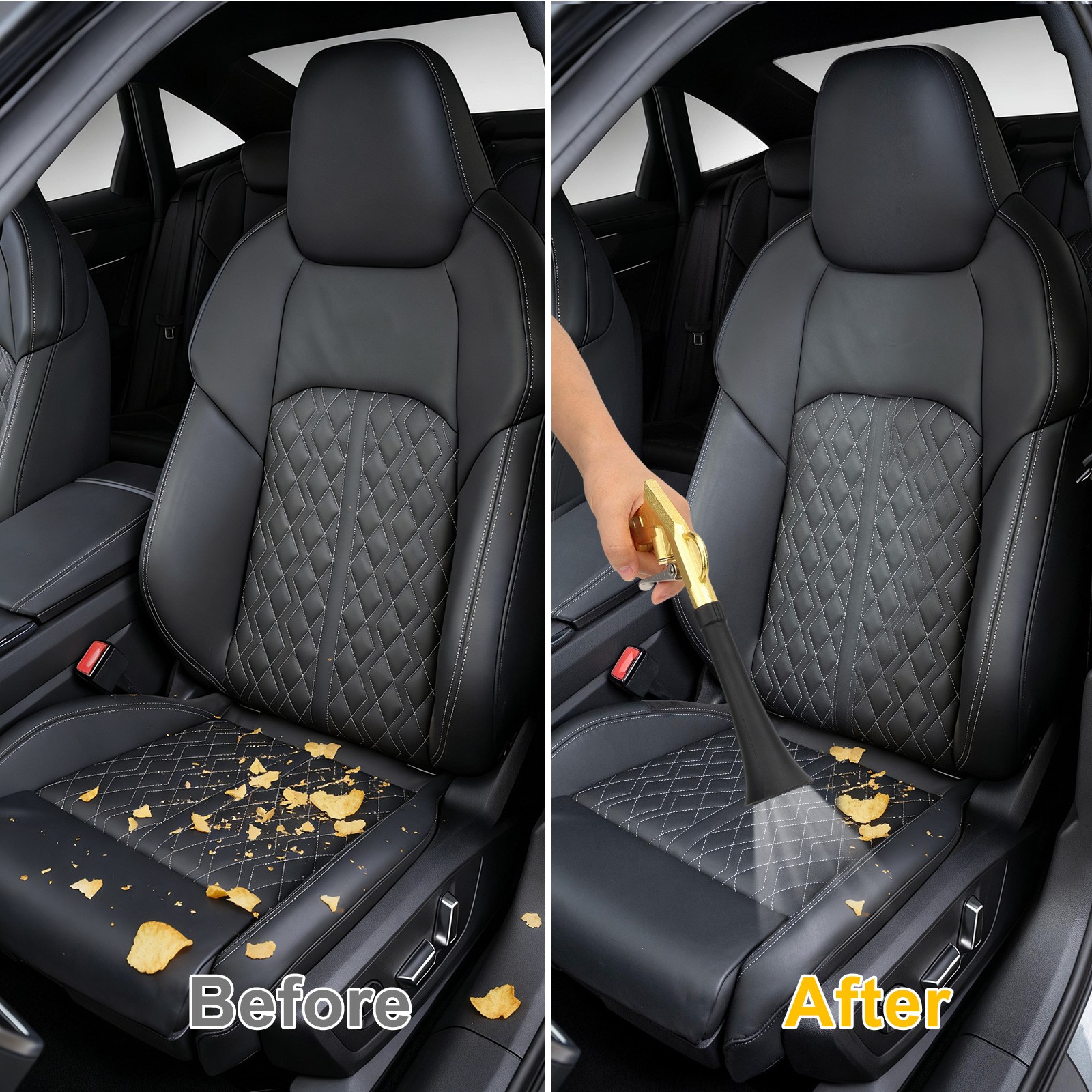 High-Pressure Car Interior Cleaning Gun 360° Rotating Tip 1/4″ Nozzle Vents Gaps