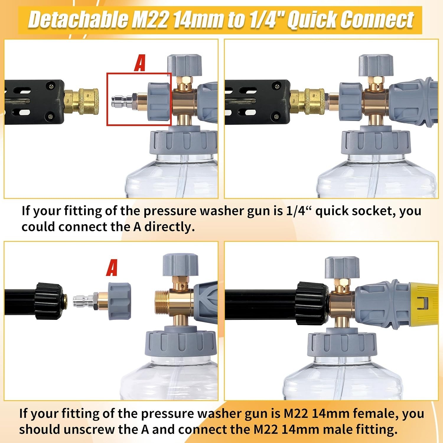 Adjustable Foam Cannon with Additional Nozzle