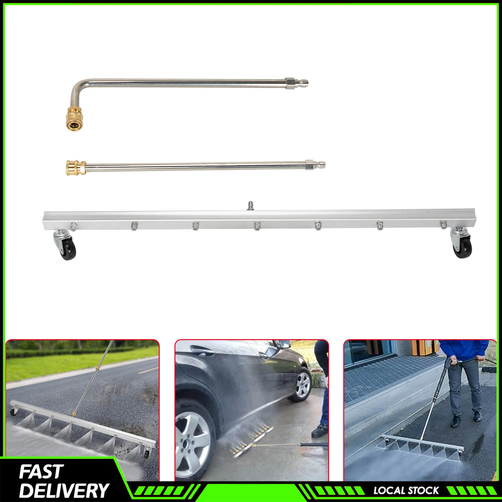 4000PSI Under Car Pressure Washer Undercarriage Cleaner Underbody Wash Broom 39″