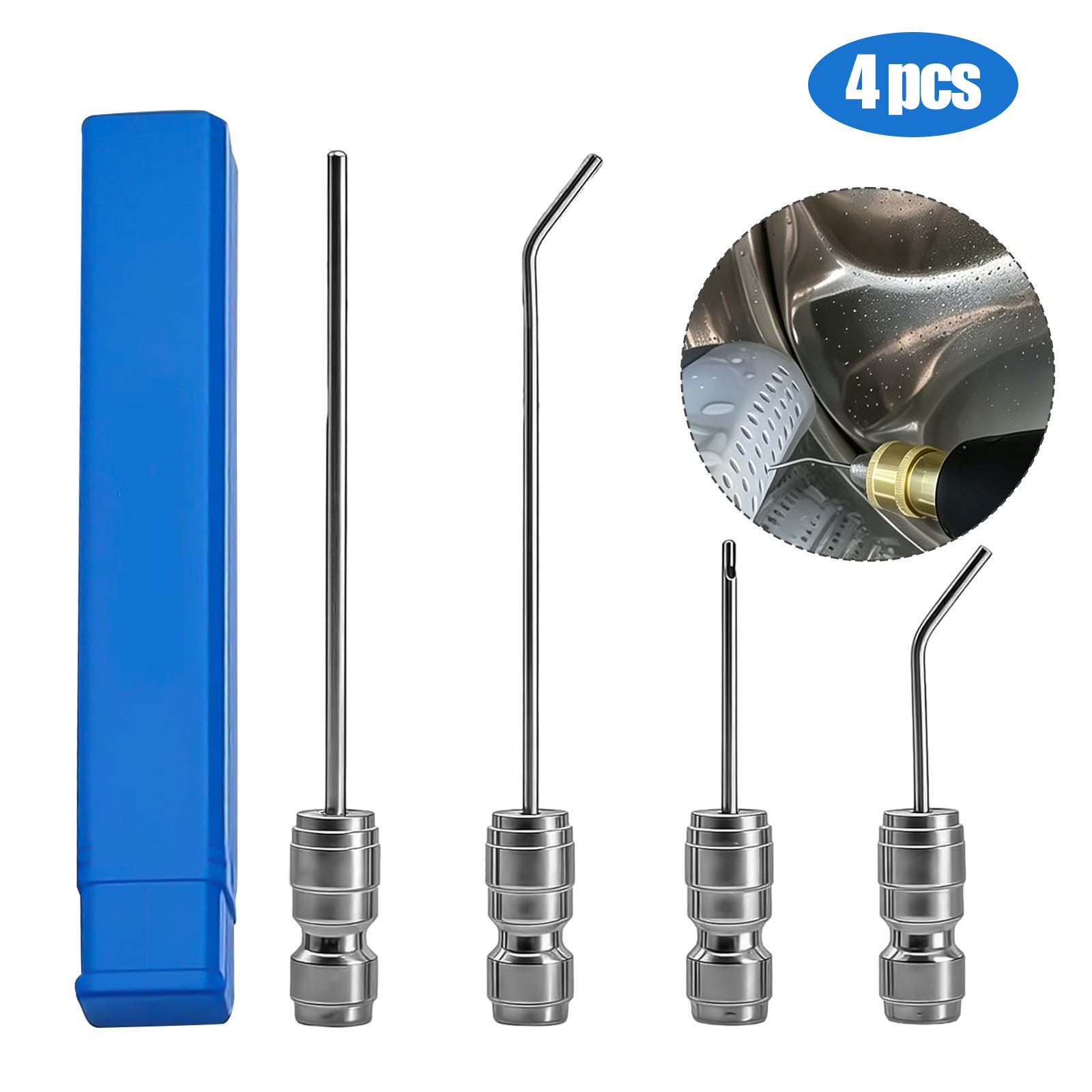 Pressure Washer Needle Nozzle Kit 1/4 Quick Connect Flush Wand for Appliance Use