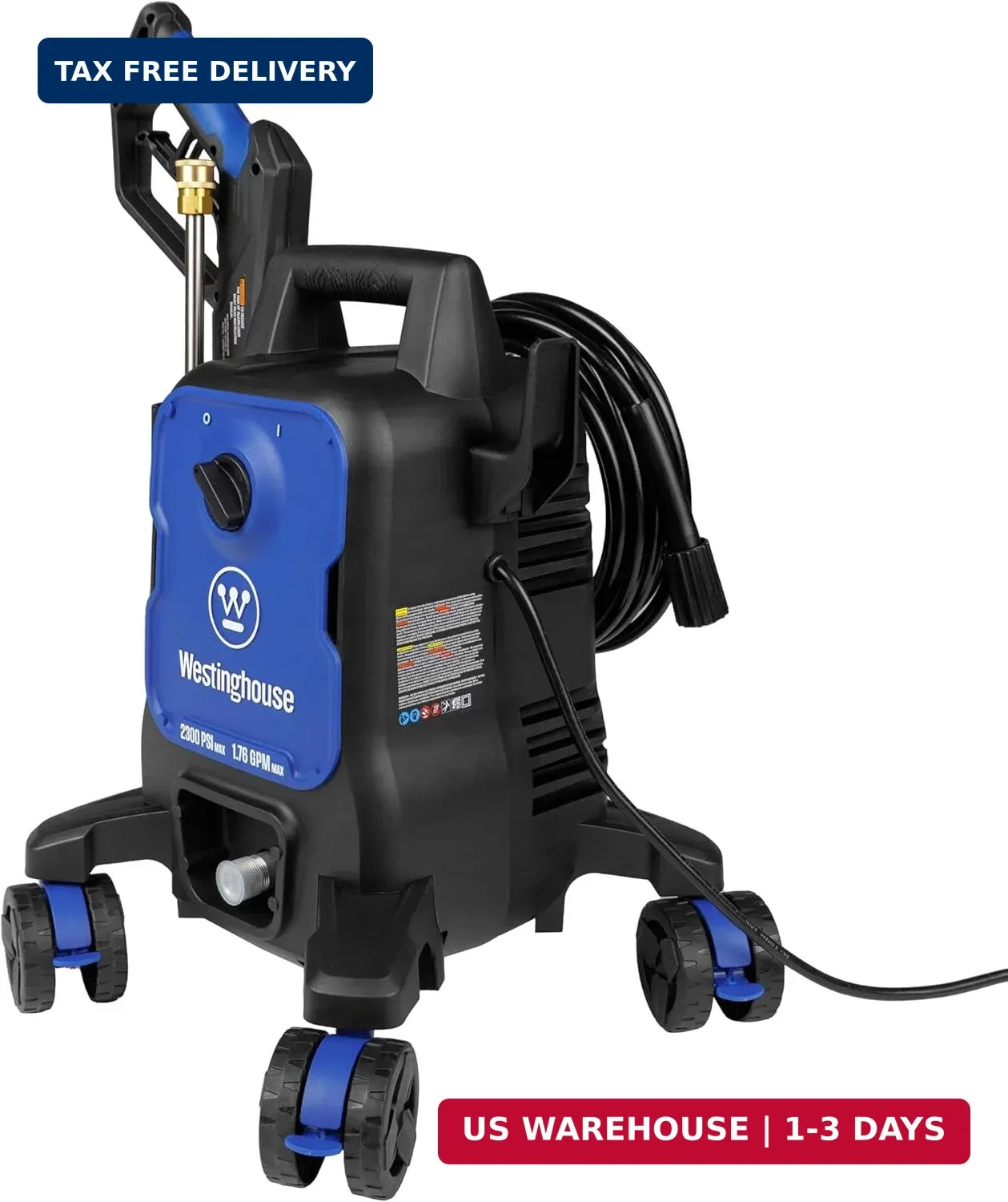 Westinghouse ePX3100 Electric Pressure Washer, 2300 Max PSI 1.76 Max GPM with An