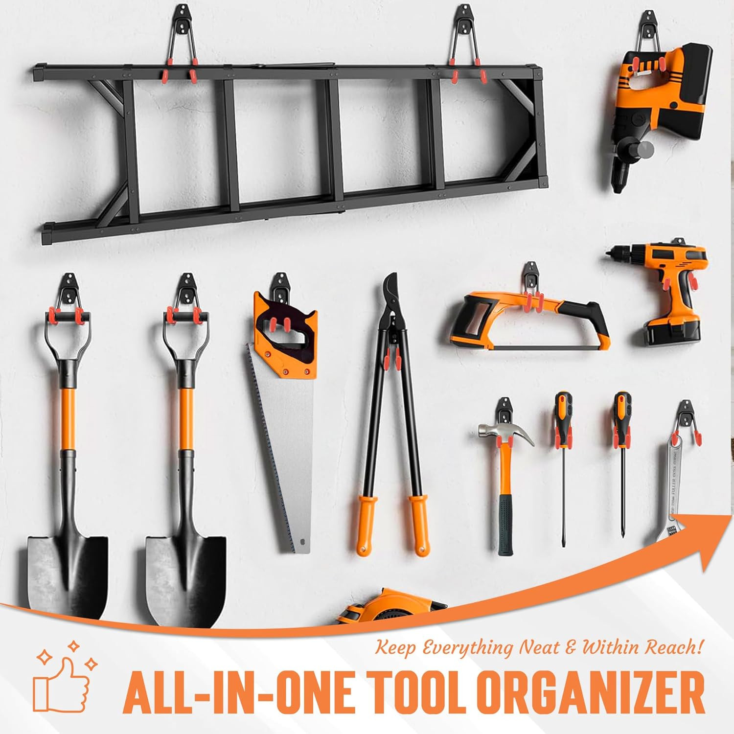 Garage Hooks, 20 Pack Garage Organization, Wall Storage Hooks Heavy Duty for Han