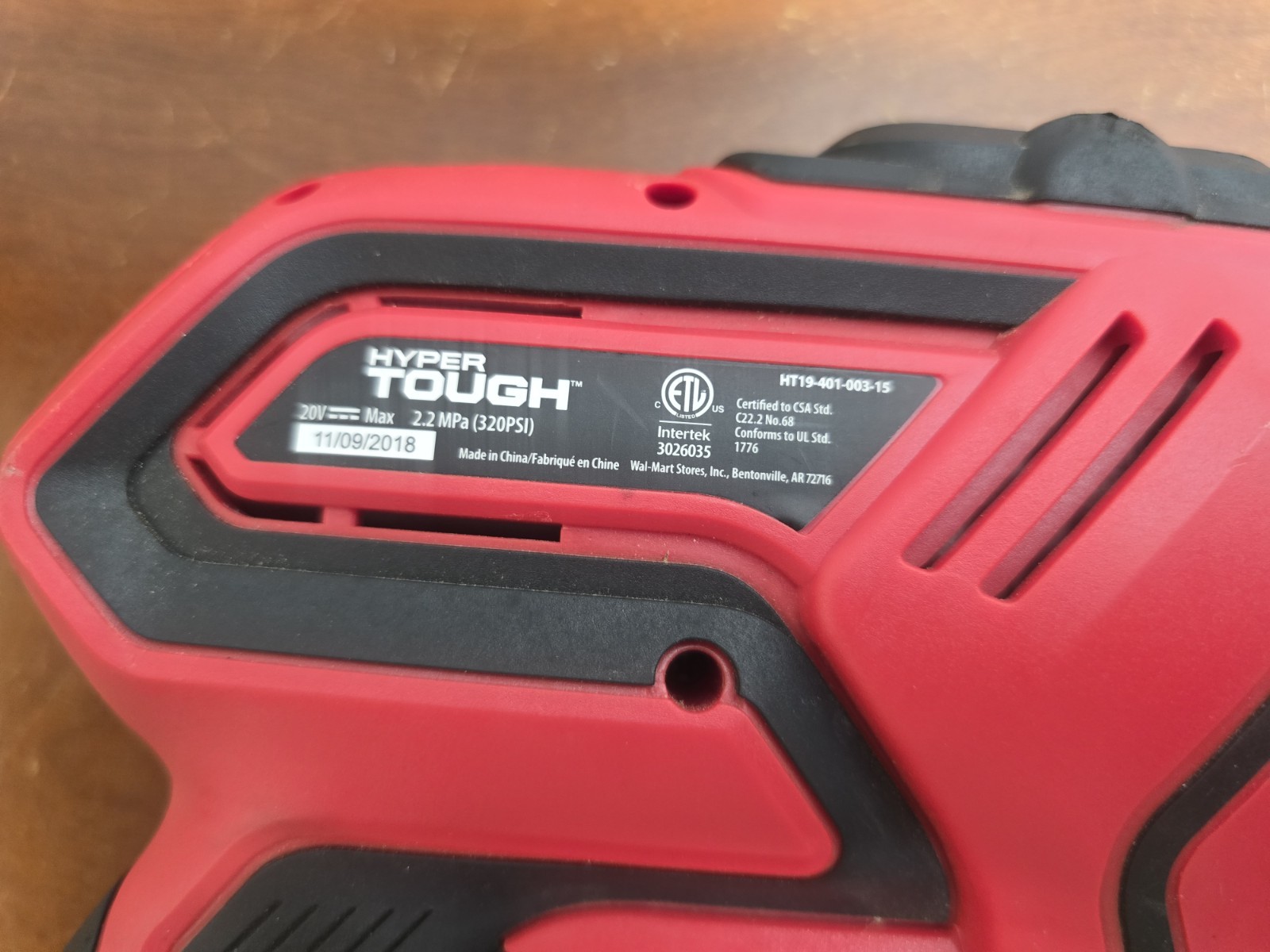 HYPER Tough 20V Max Cordless 320 PSI Portable Power Cleaner. Tool Only